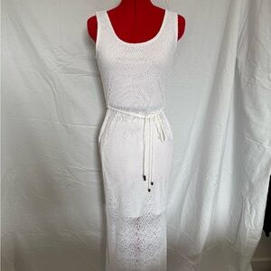 Le Chateau White Lace Maxi Dress